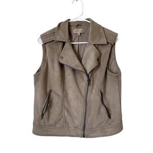Philosophy Republic Clothing faux leather vest classic stylish comfortable sandy